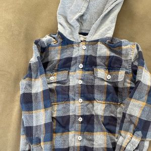 Boys tucker Tate Flannel shirt with hoodie